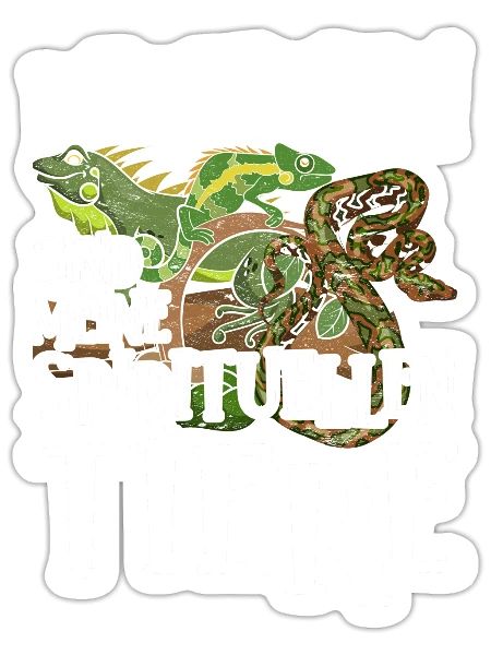 Reptiles are my spiritual animals reptile - Sticker - white matte - Front