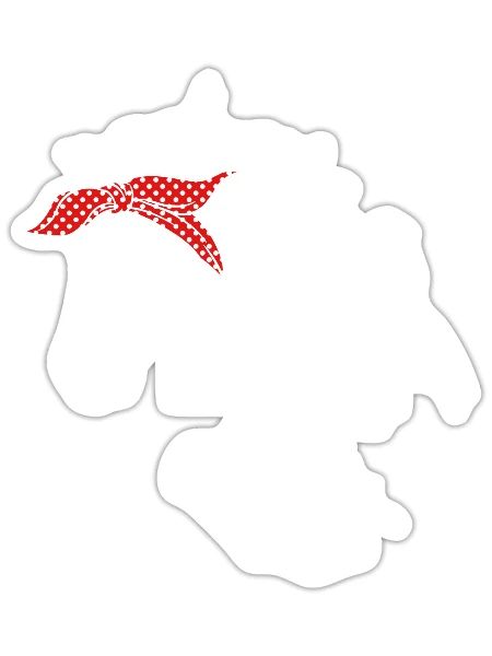 Mother's Day Horse Silhouette Equestrian - Sticker - white matte - Front
