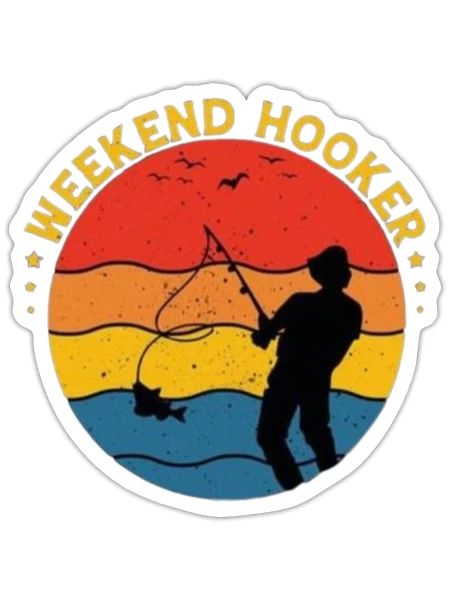 Week-end hooker - Sticker - white matte - Front