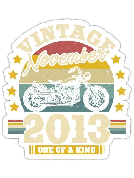 Retro Bday Delight - Sticker - white matte - Front