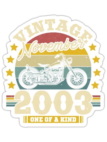 Retro Bday Blast! - Sticker - white matte - Front