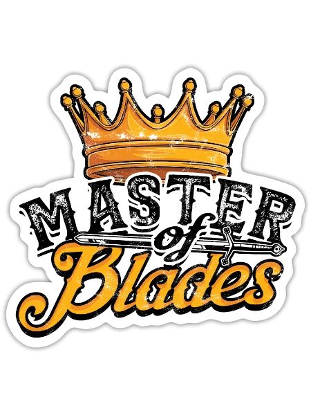Master of Blades - Sword - Sticker - white matte - Front