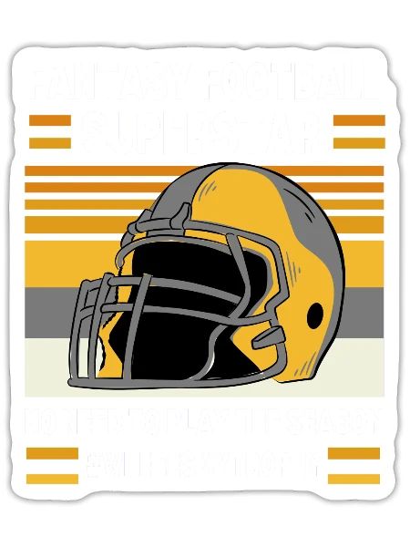 Fantasy football superstar helmet - Sticker - white matte - Front