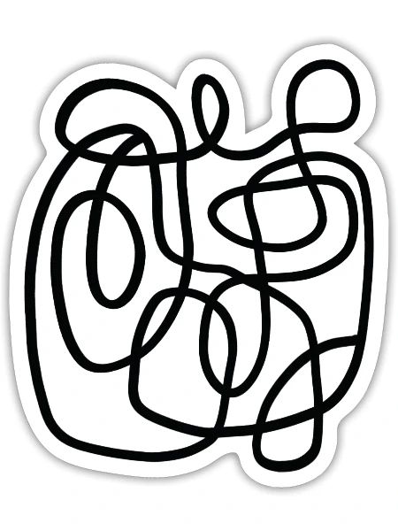 Organic Minimalist - Sticker - white matte - Front