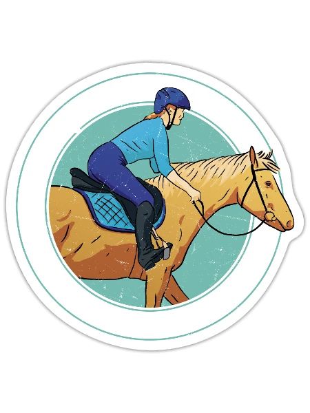 Equestrian Vibes, Chasing Dreams On Horseback. Rid - Sticker - white matte - Front