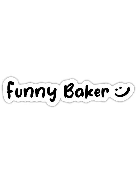 Bakery Baker - Funny Baker - Sticker - white matte - Front