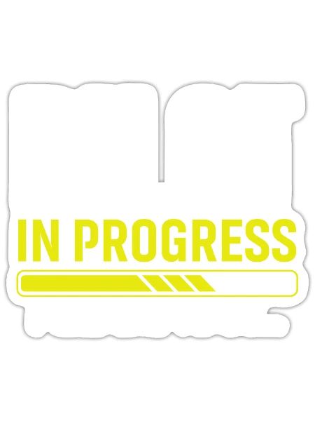 Pilot In Progress Funny Future Pilot - Sticker - white matte - Front