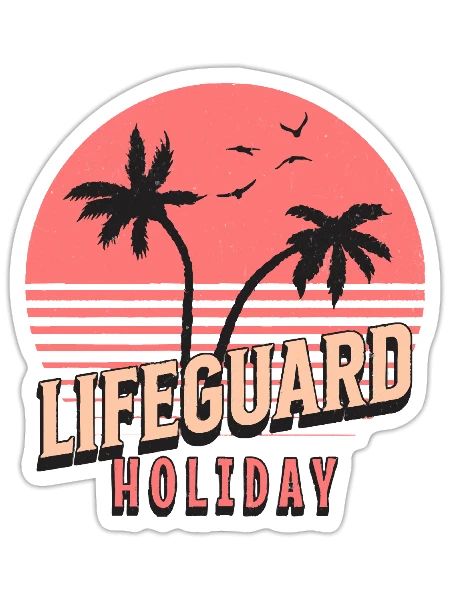 Lifeguard Holiday - Sticker - white matte - Front