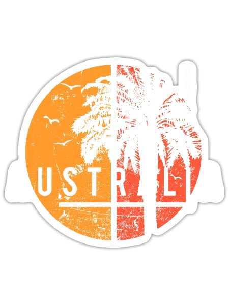 Artistic Brisbane Australia Cool Vacation - Sticker - white matte - Front