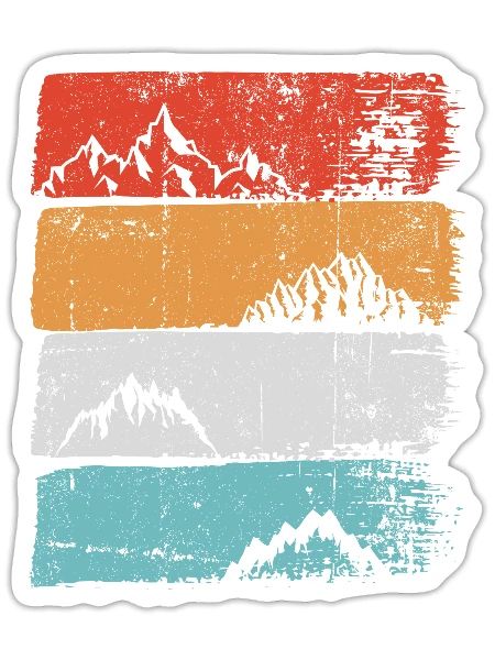 Strata Mountain Horizons - Sticker - white matte - Front
