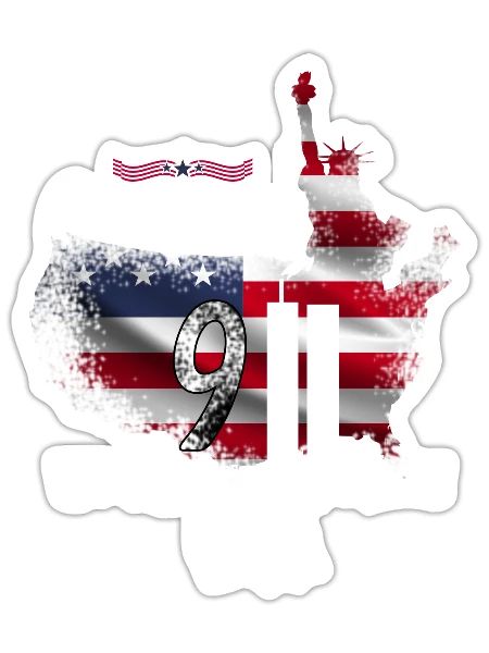 911 - Sticker - white matte - Front