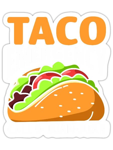 Taco Emergency Call 9 Juan Juan - Sticker - white matte - Front