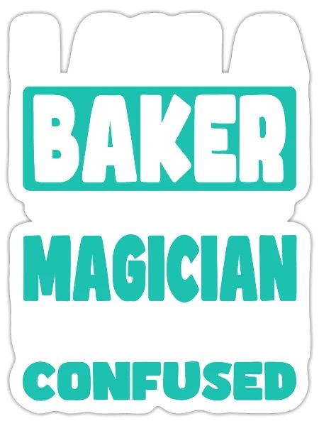 Baker - Sticker - white matte - Front