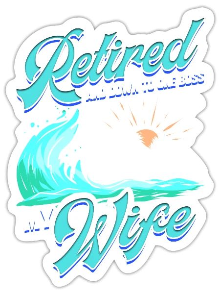 Pensioner Husband Gift for Retirement Farewell - Sticker - white matte - Front