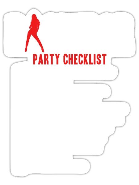 Bachelor Party Checklist - Sticker - white matte - Front