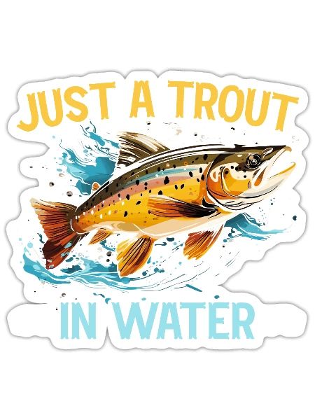 Speckled Trout Fish Fisher Fisherman Fishing - Sticker - white matte - Front