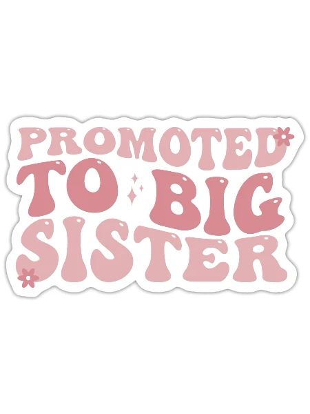 Big Sister Toddler Girl - Sticker - white matte - Front
