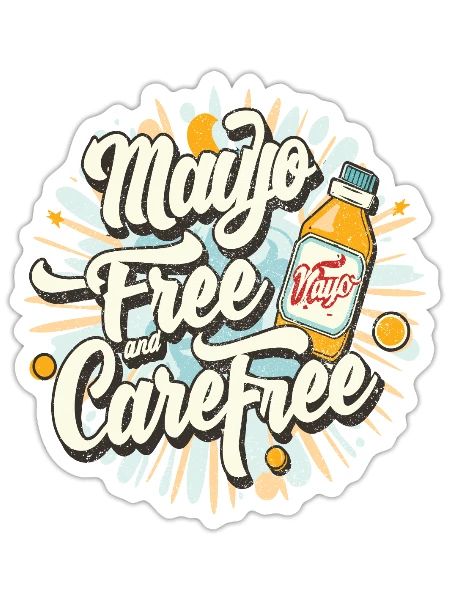 Mayonnaise Haters, Anti Mayonnaise, Mayo Haters - Sticker - white matte - Front