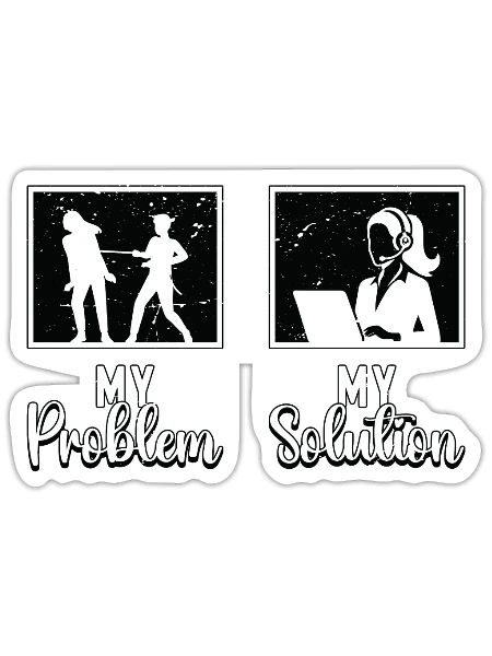 911 Dispatcher My Problem My Pictogram Mom Dad - Sticker - white matte - Front