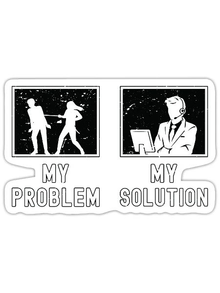 911 Dispatcher My Problem My Pictogram Dad Mom - Sticker - white matte - Front