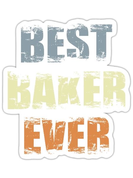 Best Baker - Sticker - white matte - Front