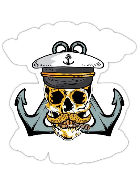 My Rules Yacht Owner Gift - Sticker - white matte - Front