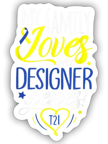 T21 Toddler Gift - Sticker - white matte - Front