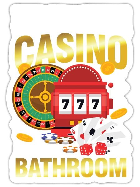 Your Best Chance Straight Flush Casino Bathroom - Sticker - white matte - Front