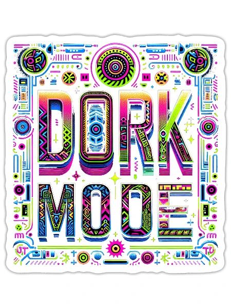 Dork Mode 10 - Sticker - white matte - Front