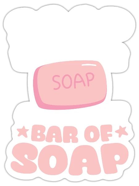 Soap Perstar Soap A Celebrity Bar Of Soap for a - Sticker - white matte - Front