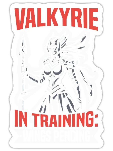 Valkyrie Warrior Odin Valkyrja Norse Mythology - Sticker - white matte - Front