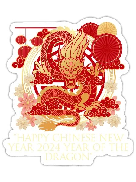 Happy Chinese New Year Matching Family Relatives S - Sticker - white matte - Front