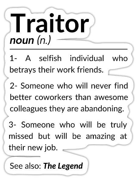 Funny farewell coworker, colleague leaving job - Sticker - white matte - Front