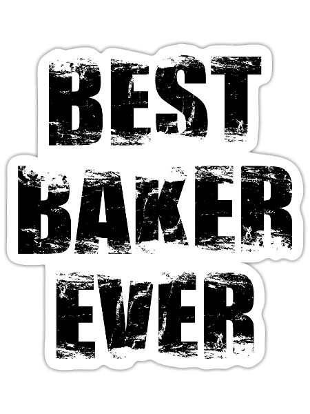 Baker - Sticker - white matte - Front