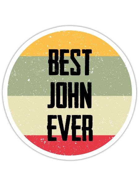 Best John Ever - Sticker - white matte - Front