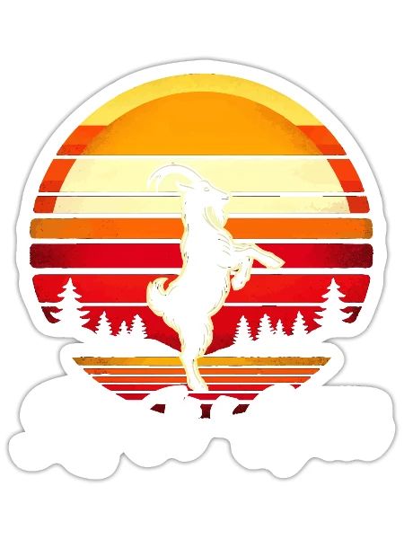 Funny Goat Yoga Meditation Yoga Instructor Namaste - Sticker - white matte - Front