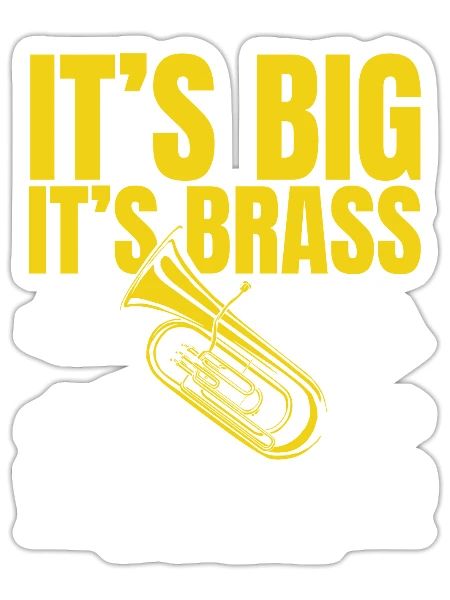 Tubist Tuba brass band - Sticker - white matte - Front
