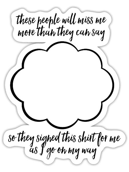 Farewell Coworker Friend Going Away Signature - Sticker - white matte - Front