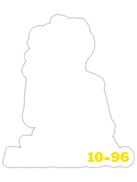 We're A Little 10-96 Skeleton Drinking Coffee 911s - Sticker - white matte - Front