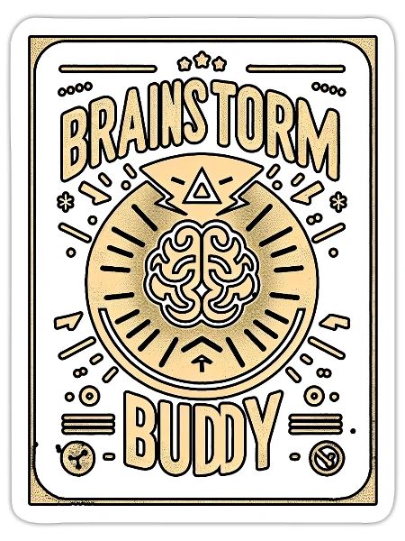 Brainstorm Buddy 6 - Sticker - white matte - Front