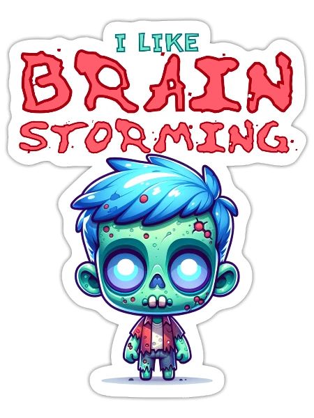 I Like Brainstorming - Sticker - white matte - Front