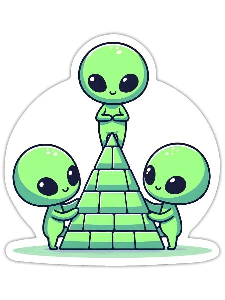 Alien Pyramid - Sticker - white matte - Front