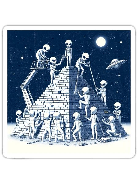 Alien Pyramid - Sticker - white matte - Front