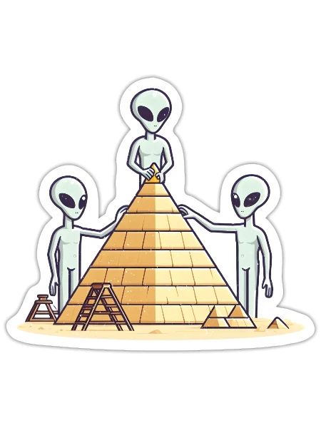 Alien Pyramid - Sticker - white matte - Front