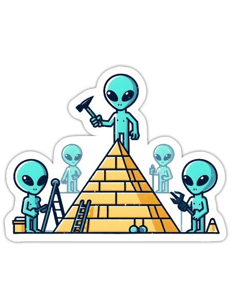 Alien Pyramide - Sticker - white matte - Front