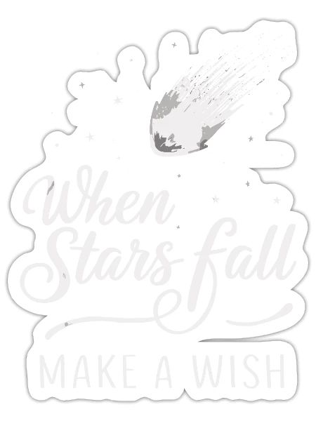 Stargazing Adventures Under the Meteor Shower - Sticker - white matte - Front