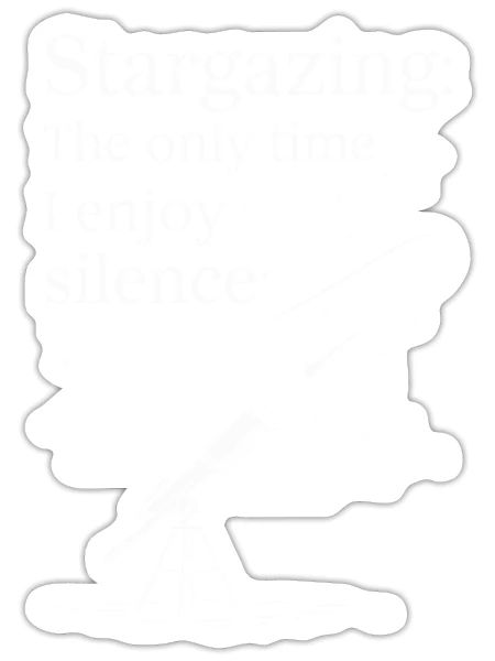 Stargazing Adventures Under the Meteor Shower - Sticker - white matte - Front