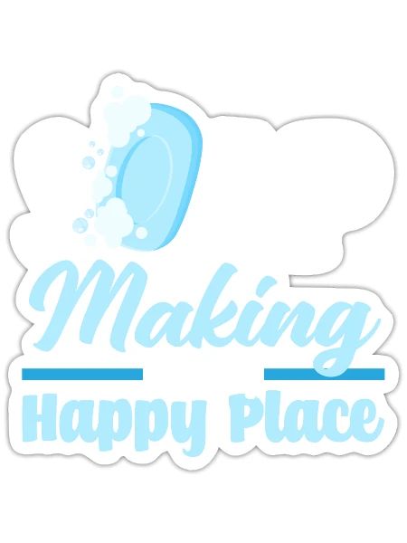 Soap Making Makes Me Happy - Sticker - white matte - Front