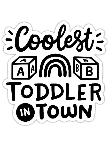 Toddler Toddlers Saying - Sticker - white matte - Front