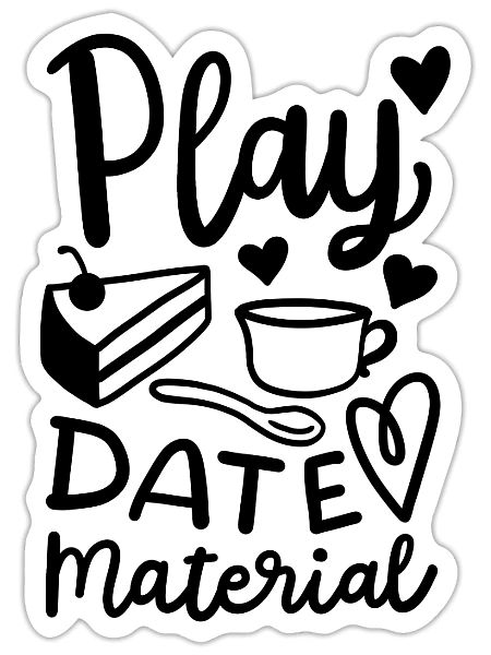 Toddler Playdate - Sticker - white matte - Front